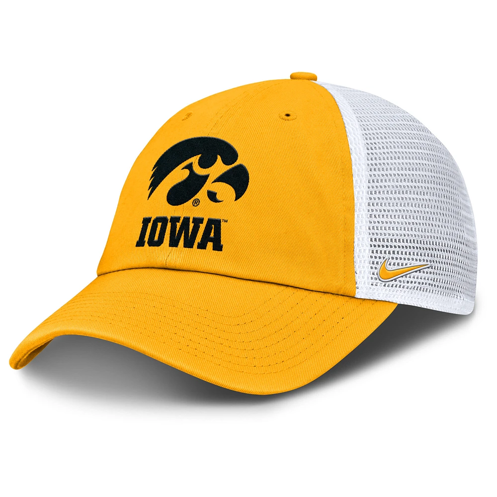 Men's Nike Gold Iowa Hawkeyes Club Trucker Adjustable Hat