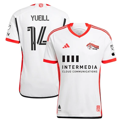 Men's adidas Jackson Yueill White San Jose Earthquakes 2024 The 50 Kit Authentic Player Jersey