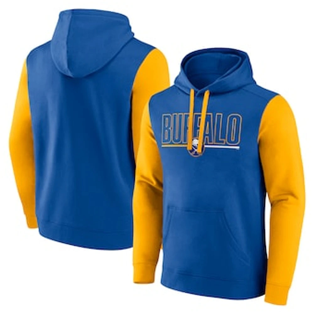 Men's Royal Buffalo Sabres Deliver Fleece Pullover Hoodie