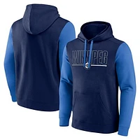 Men's Navy Winnipeg Jets Deliver Fleece Pullover Hoodie