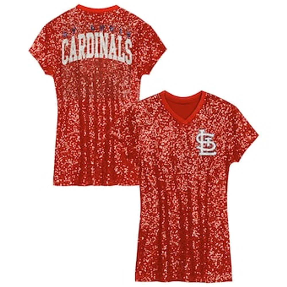 Girls Preschool  Red St. Louis Cardinals Sequin V-Neck Dress