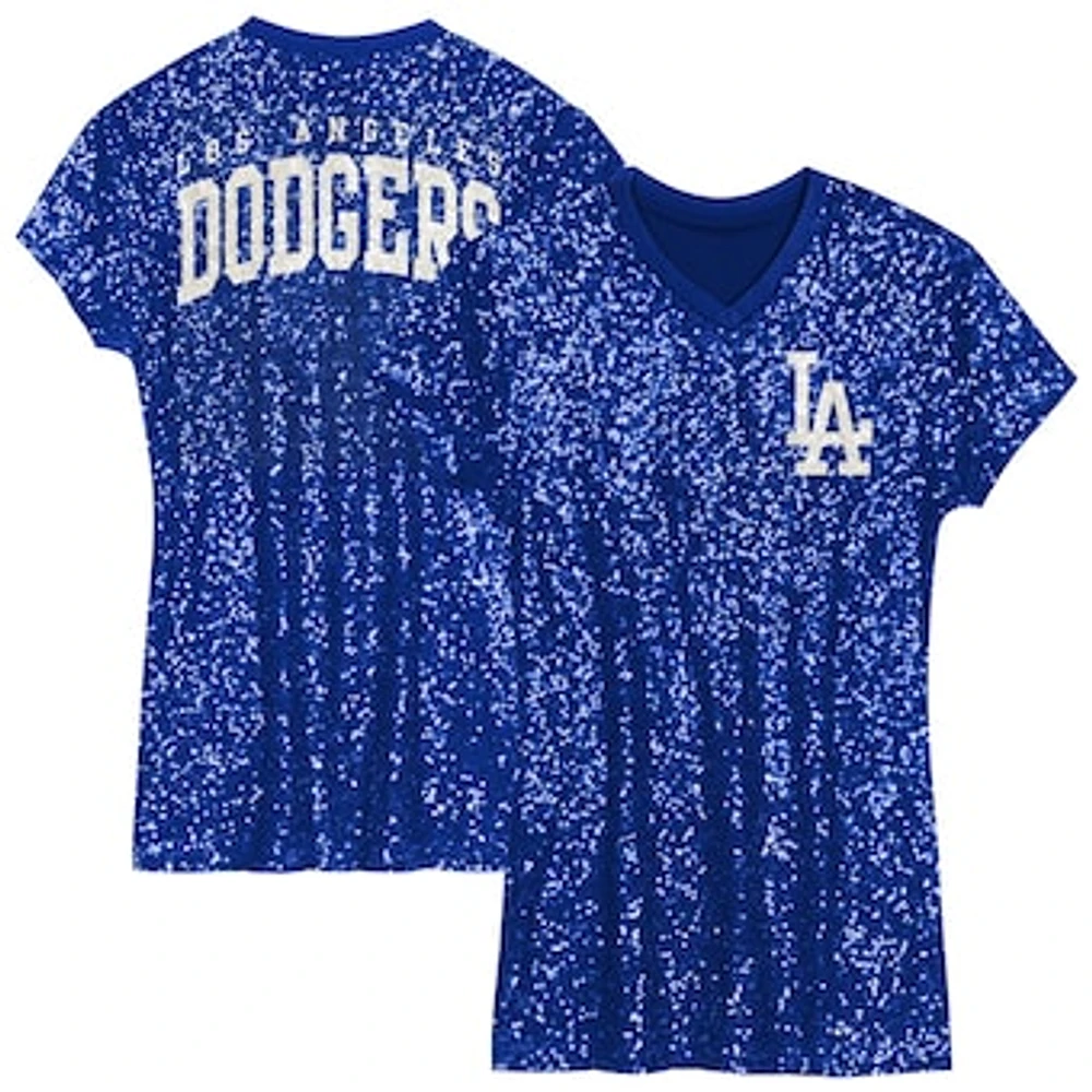 Youth  Royal Los Angeles Dodgers V-Neck Sequin Dress