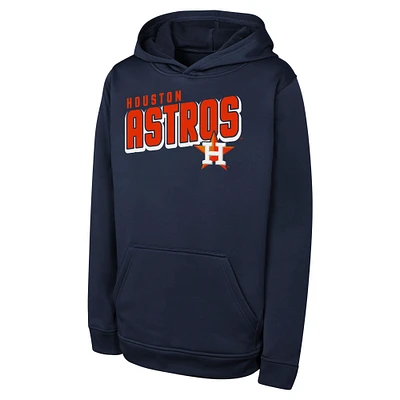 Youth Navy Houston Astros Cyber Punk Pullover Hoodie