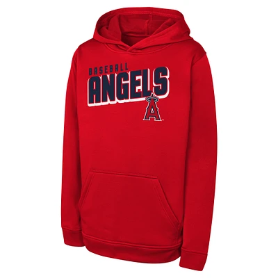 Youth Red Los Angeles Angels Cyber Punk Pullover Hoodie