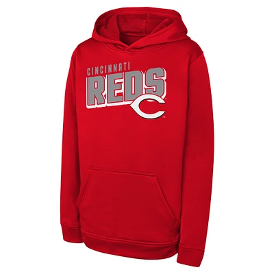 Youth Red Cincinnati Reds Cyber Punk Pullover Hoodie