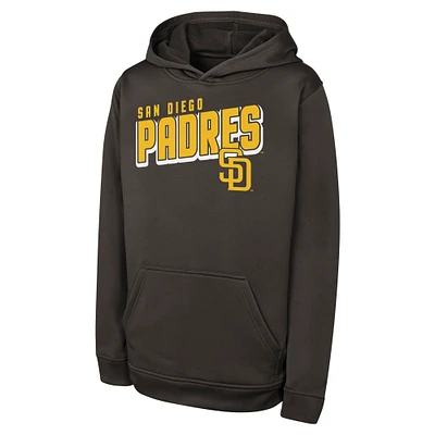 Youth Brown San Diego Padres Cyber Punk Pullover Hoodie