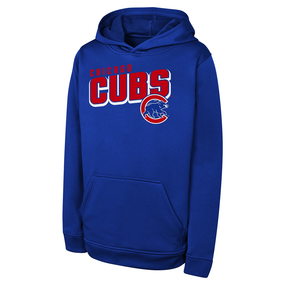 Youth Royal Chicago Cubs Cyber Punk Pullover Hoodie