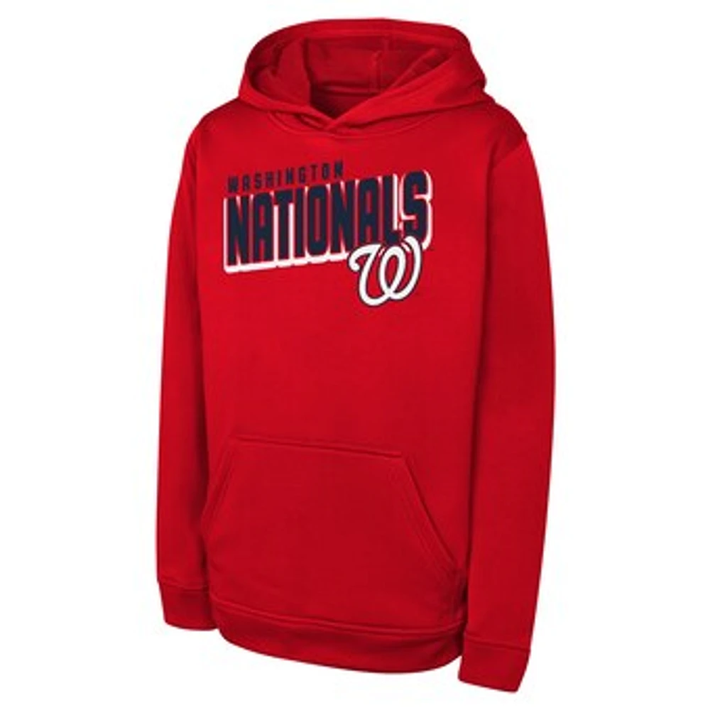 Youth Red Washington Nationals Cyber Punk Pullover Hoodie