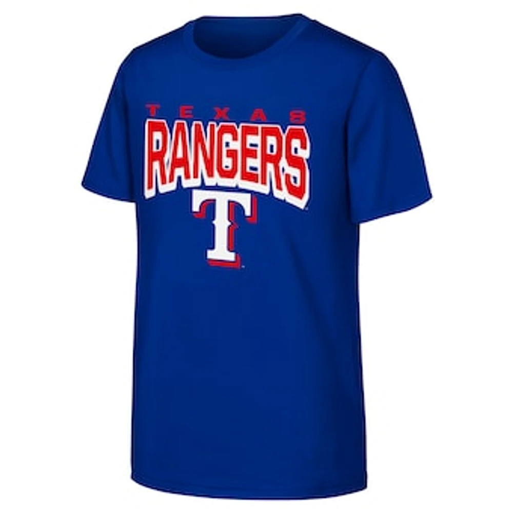 Youth  Royal Texas Rangers On The Block T-Shirt