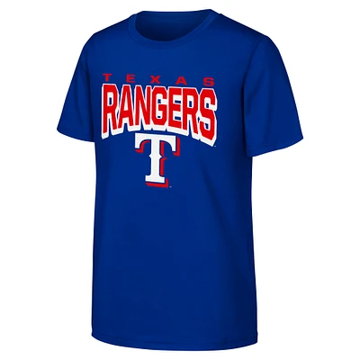 Youth  Royal Texas Rangers On The Block T-Shirt