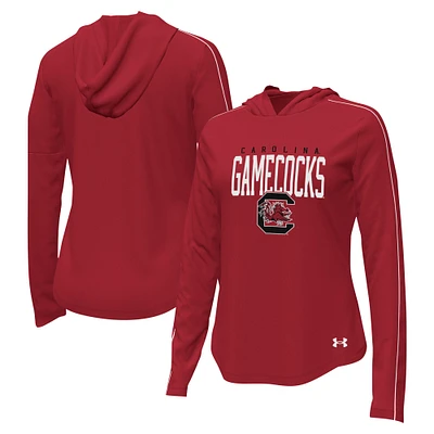 Women's Under Armour Garnet South Carolina Gamecocks Gameday Knockout Long Sleeve Hooded T-Shirt