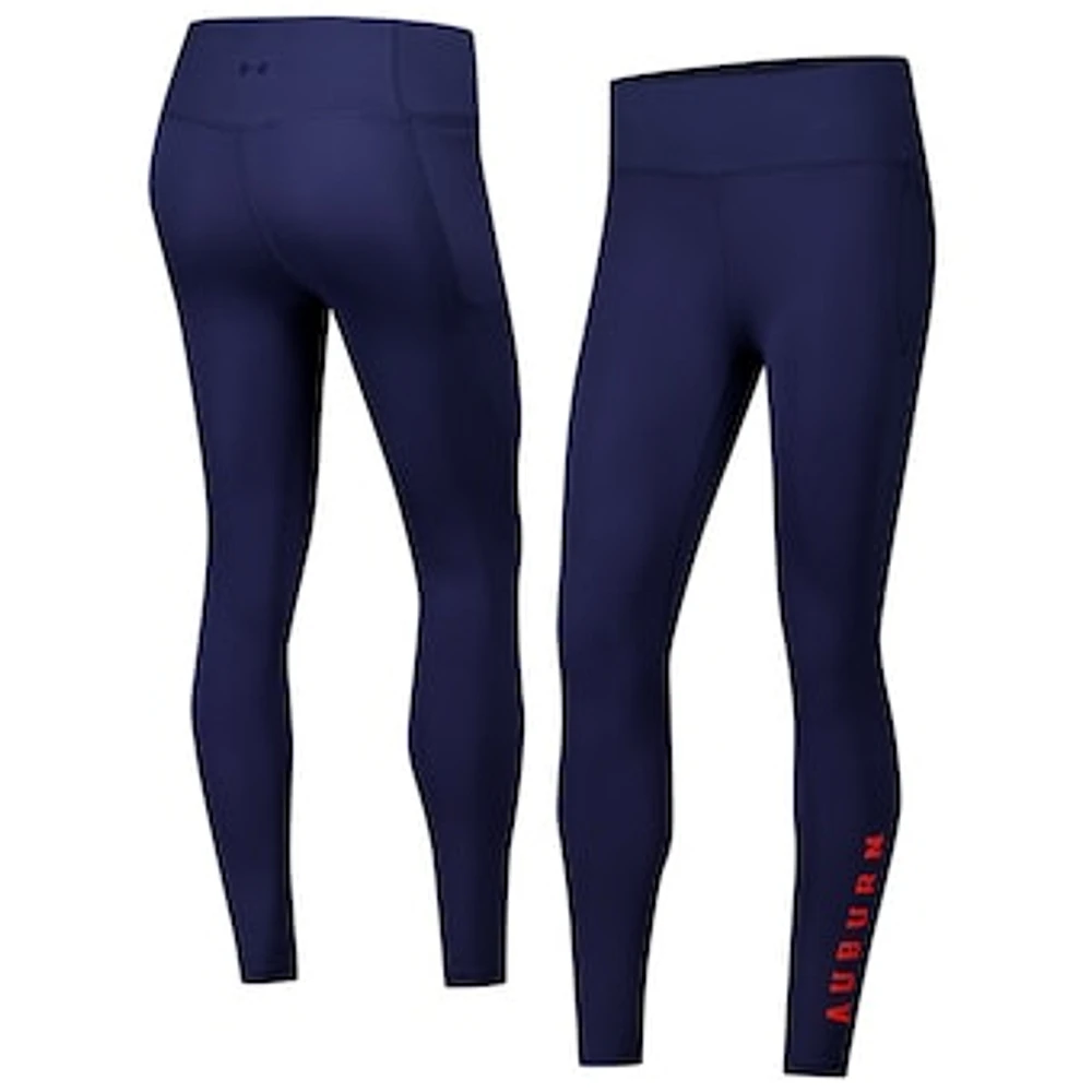 Women's Under Armour Navy Auburn Tigers Meridian Luxe Performance Leggings