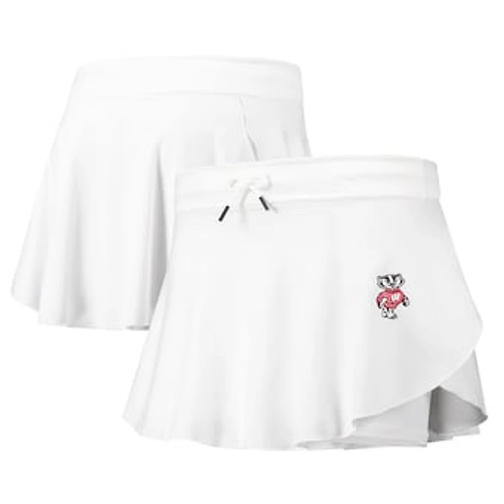 Women's Under Armour White Wisconsin Badgers Gameday Split Soft Skort