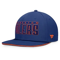 Men's Fanatics Blue Edmonton Oilers Gino Flatbrim Snapback Hat