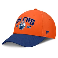 Men's Fanatics Blue/Orange Edmonton Oilers Captain Flex Hat