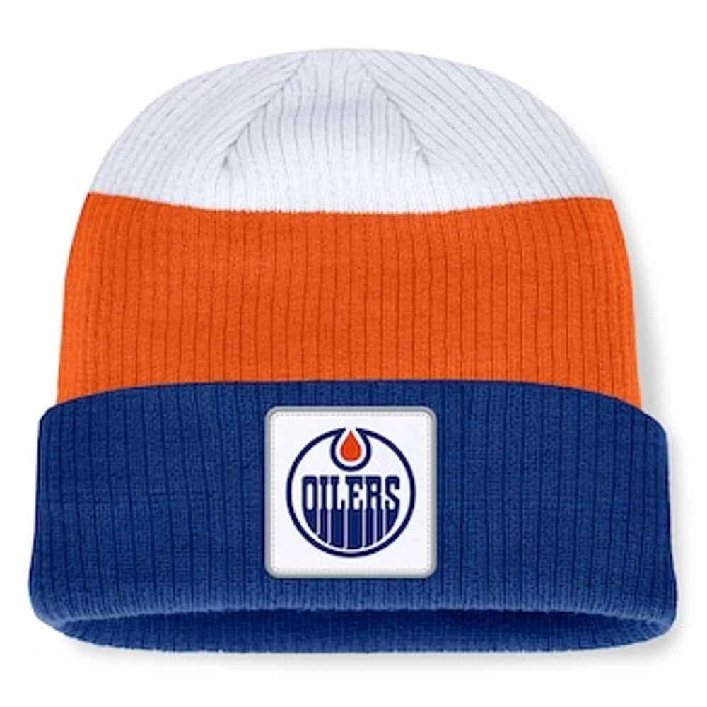 Men's Fanatics Royal Edmonton Oilers Showboat Acrylic Cuffed Knit Hat