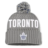 Women's Fanatics  Gray Toronto Maple Leafs Tilly Cuffed Knit Hat with Pom