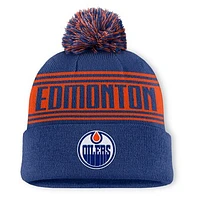 Men's Fanatics Blue Edmonton Oilers Enforcer Knit Hat with Pom