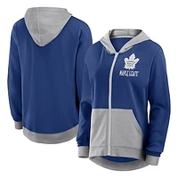 Men's Fanatics Blue Toronto Maple Leafs Hit It Full-Zip Hoodie