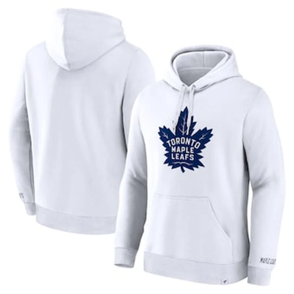 Men's Fanatics White Toronto Maple Leafs Pullover Hoodie