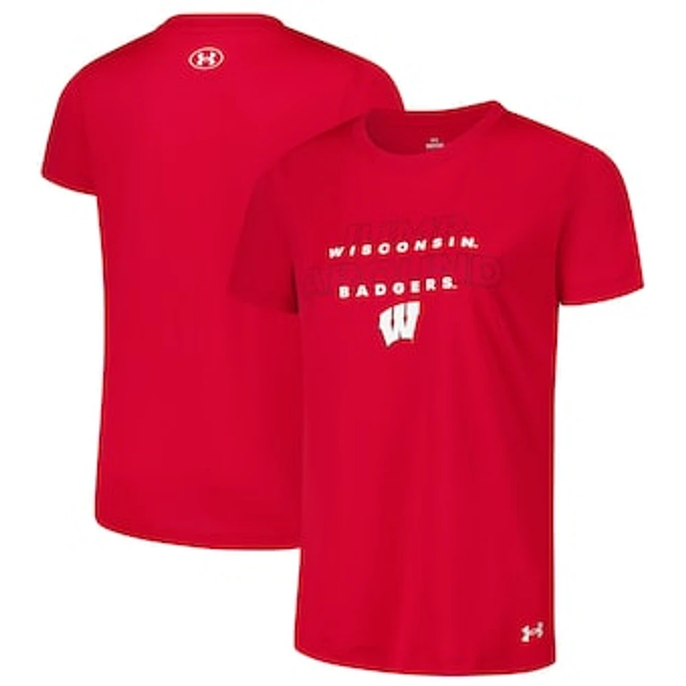 Women's Under Armour Red Wisconsin Badgers Performance T-Shirt