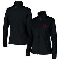 Women's Under Armour Black Wisconsin Badgers Sweat-Wicking Soft Motion Full-Zip Jacket