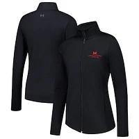 Women's Under Armour Black Maryland Terrapins Sweat-Wicking Soft Motion Full-Zip Jacket