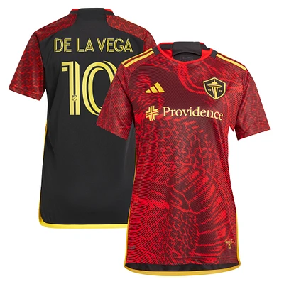 Women's adidas Pedro de la Vega Red Seattle Sounders FC 2024 The Bruce Lee Kit Replica Player Jersey