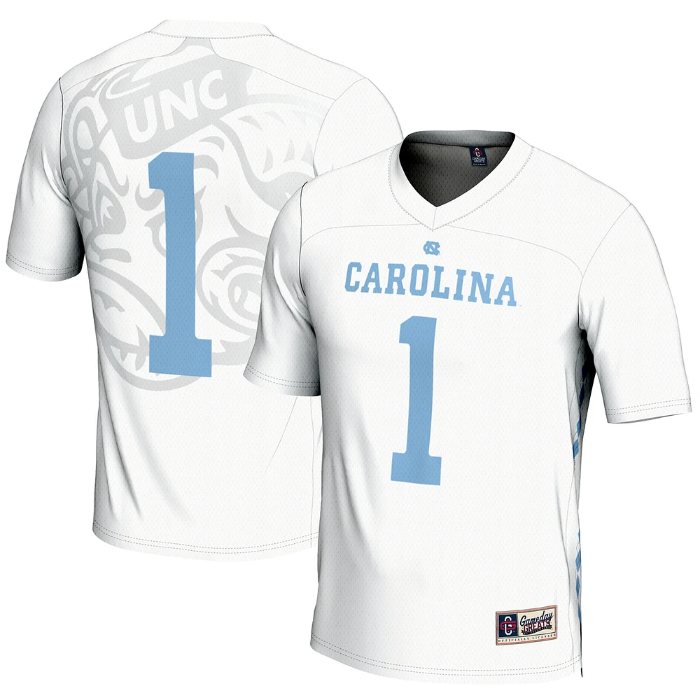 Men's GameDay Greats #1 White North Carolina Tar Heels Lightweight Lacrosse Jersey