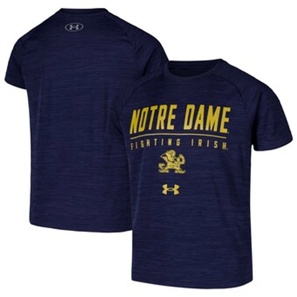 Youth Under Armour Navy Notre Dame Fighting Irish Ultra Soft Rye Tech Performance T-Shirt