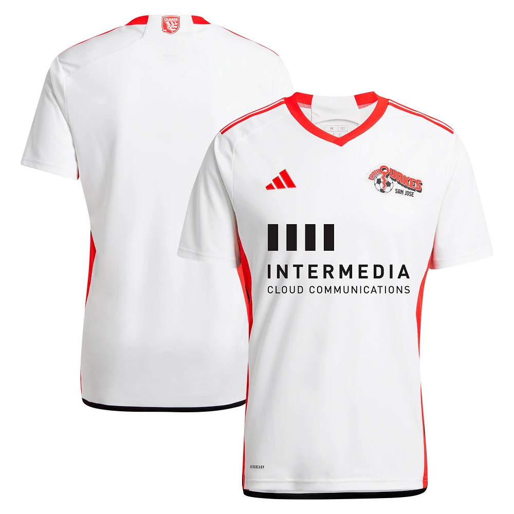 Men's adidas  White San Jose Earthquakes 2024 The 50 Kit Replica Jersey