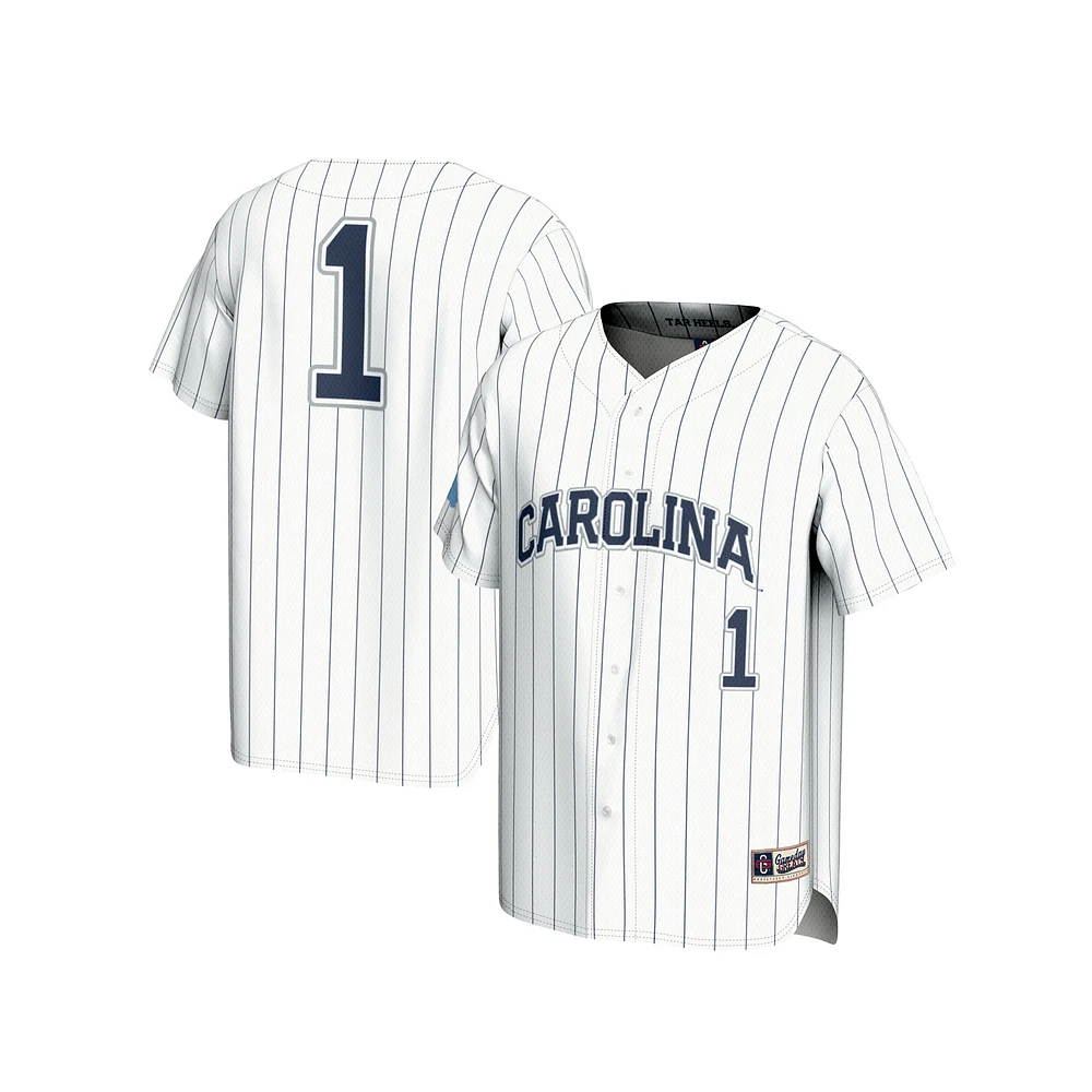 Youth GameDay Greats White #1 North Carolina Tar Heels Lightweight Baseball Fashion Jersey