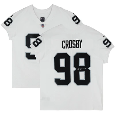 Maxx Crosby Las Vegas Raiders Autographed Nike White Elite Jersey