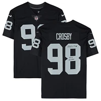 Maxx Crosby Las Vegas Raiders Autographed Nike Limited Jersey with "The Condor" Inscription