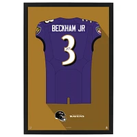 Odell Beckham Jr. Baltimore Ravens Home Jersey Framed Art Print