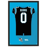 Brian Burns Carolina Panthers Home Jersey Framed Art Print