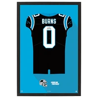Brian Burns Carolina Panthers Home Jersey Framed Art Print