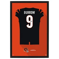 Joe Burrow Cincinnati Bengals Home Jersey Framed Art Print