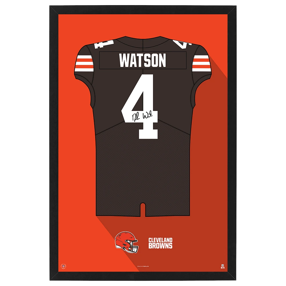 Deshaun Watson Cleveland Browns Home Jersey Framed Art Print