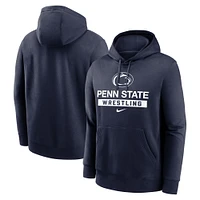 Men's Nike Navy Penn State Nittany Lions Wrestling Stack Club Fleece Pullover Hoodie