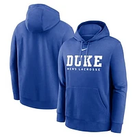 Men's Nike Royal Duke Blue Devils Lacrosse Stacked Fleece Pullover Hoodie