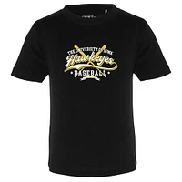 Toddler Garb Black Iowa Hawkeyes Toni Baseball T-Shirt