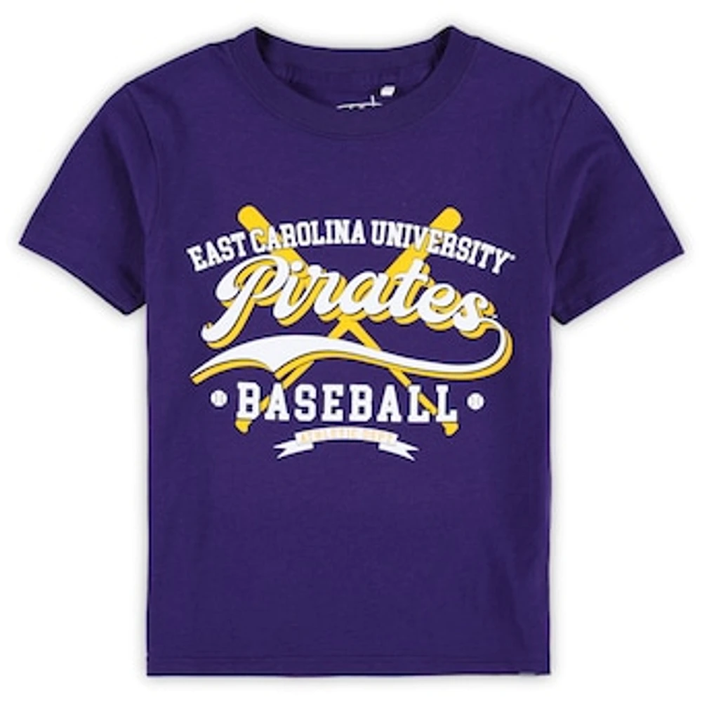 Toddler Garb Purple ECU Pirates Toni Baseball T-Shirt