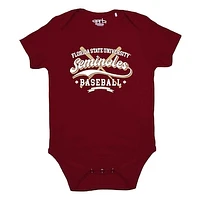 Newborn & Infant Garb Garnet Florida State Seminoles Otis Baseball Bodysuit