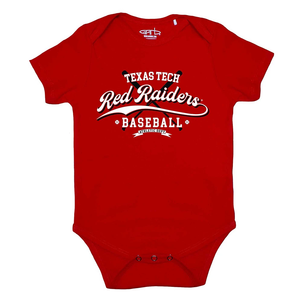 Newborn & Infant Garb Red Texas Tech Raiders Otis Baseball Bodysuit