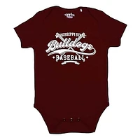 Newborn & Infant Garb Maroon Mississippi State Bulldogs Otis Baseball Bodysuit