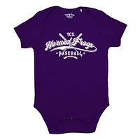 Newborn & Infant Garb Purple TCU Horned Frogs Otis Baseball Bodysuit