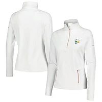 Women's Columbia White WM Phoenix Open Outward Nine Omni-Wick Raglan Quarter-Zip Jacket