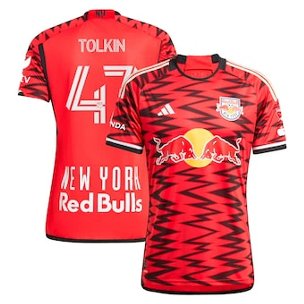 Men's adidas John Tolkin Red New York Bulls 2024 Legacy Authentic Player Jersey