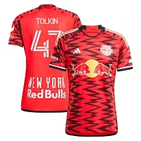 Men's adidas John Tolkin Red New York Bulls 2024 Legacy Authentic Player Jersey